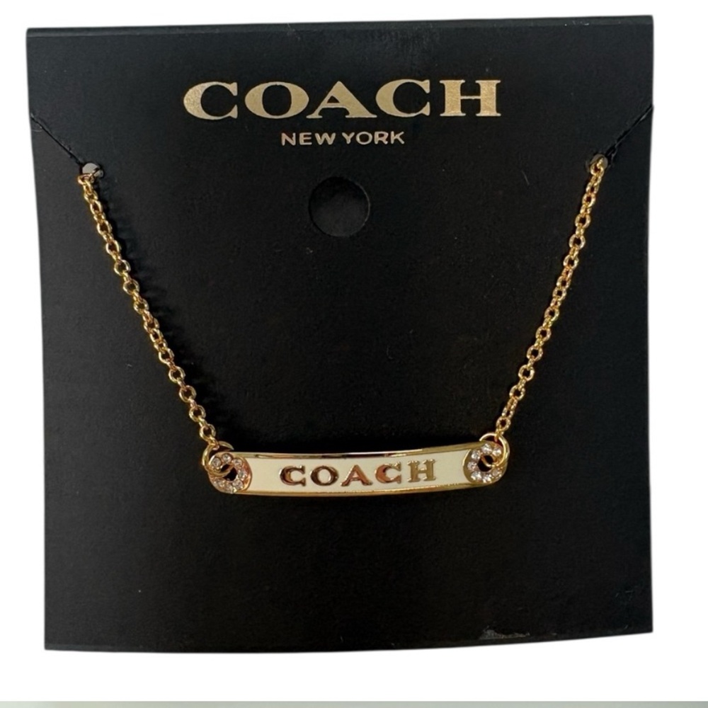 Coach Gold Bar Necklace